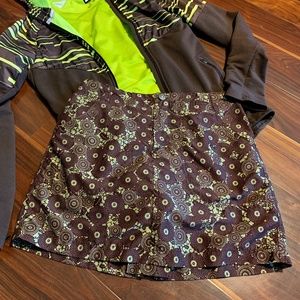 Cute brown & yellow ISIS SKORT, Size 4